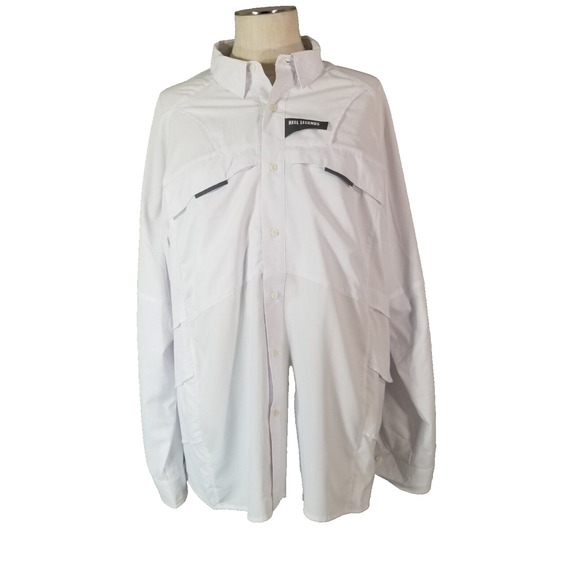 Reel Legends Other - Reel Legends shirt men's 2XL XXL white long sleeve Dri-Fit Outdoor fishing